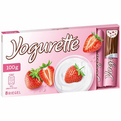Продуктови Категории Шоколади Yogurette 8бр. шоколадчета с кисело мляко и ягода 100 гр